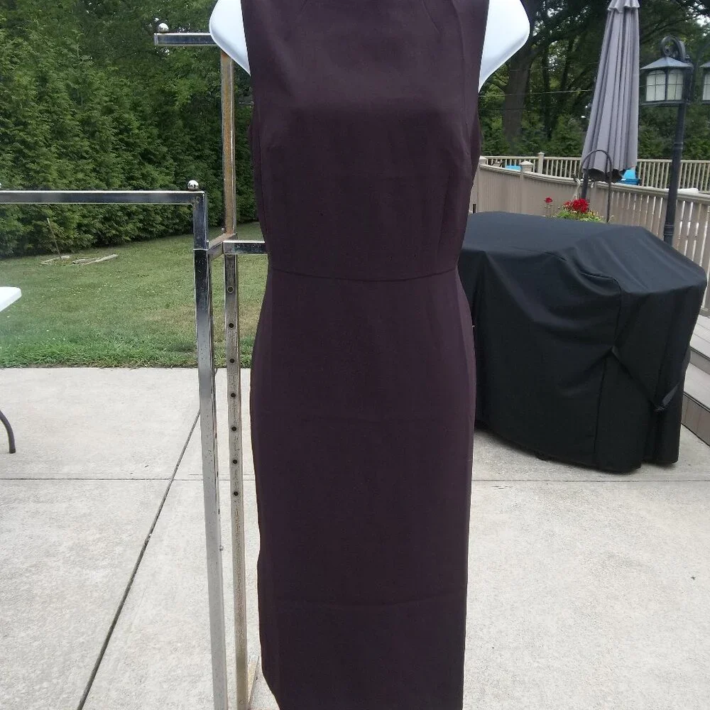 NWOT ANN TAYLOR BROWN SHEATH DRESS 4